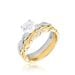 Bague Manille Argent Bicolore Oxyde De Zirconium - Bagues solitaires Femme | Histoire d’Or