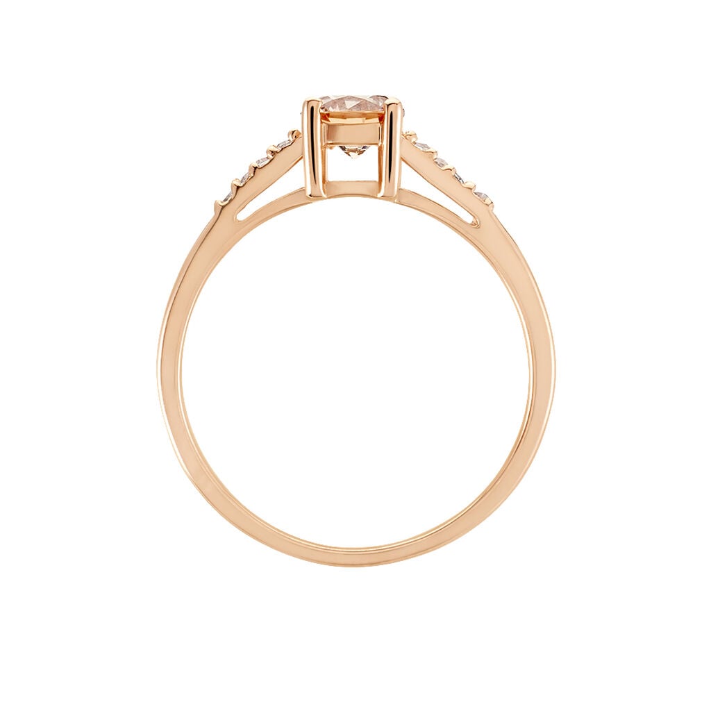 Bague Rio Argent Rose Oxyde De Zirconium - Bagues solitaires Femme | Histoire d&rsquo;Or