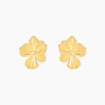 Boucles D'oreilles Puces Rahima Acier Jaune - Boucles d'oreilles fantaisie Femme | Histoire d&rsquo;Or