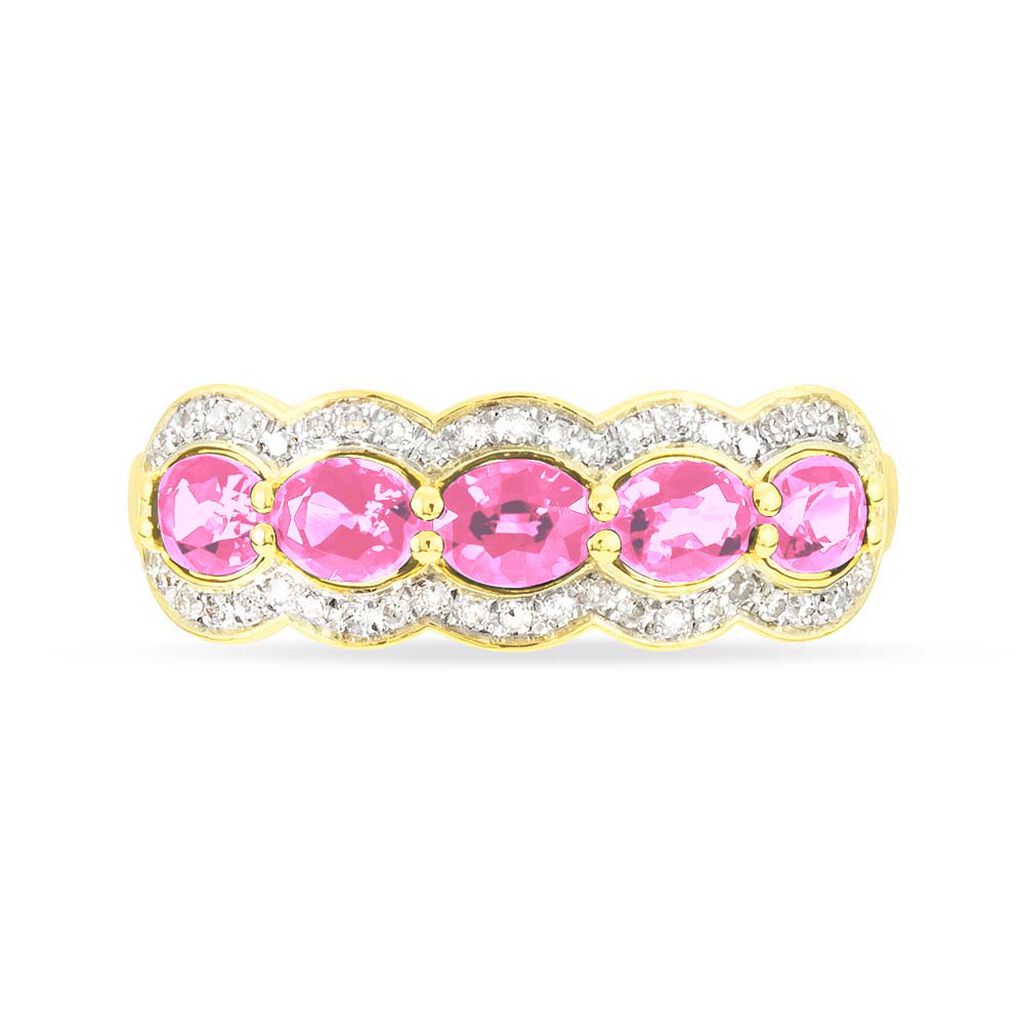 Bague Margaux Or Jaune Tourmaline Et Diamant - Bagues avec pierre Femme | Histoire d’Or