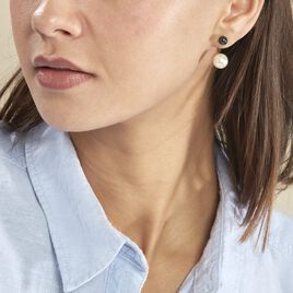 Boucles D'oreilles Pendantes Alyson Argent Blanc Céramique - Boucles d'oreilles fantaisie Femme | Histoire d’Or