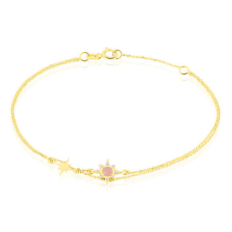 Bracelet Terrie Or Jaune Calcedoine Et Oxyde De Zirconium - Bracelets Femme | Histoire d’Or
