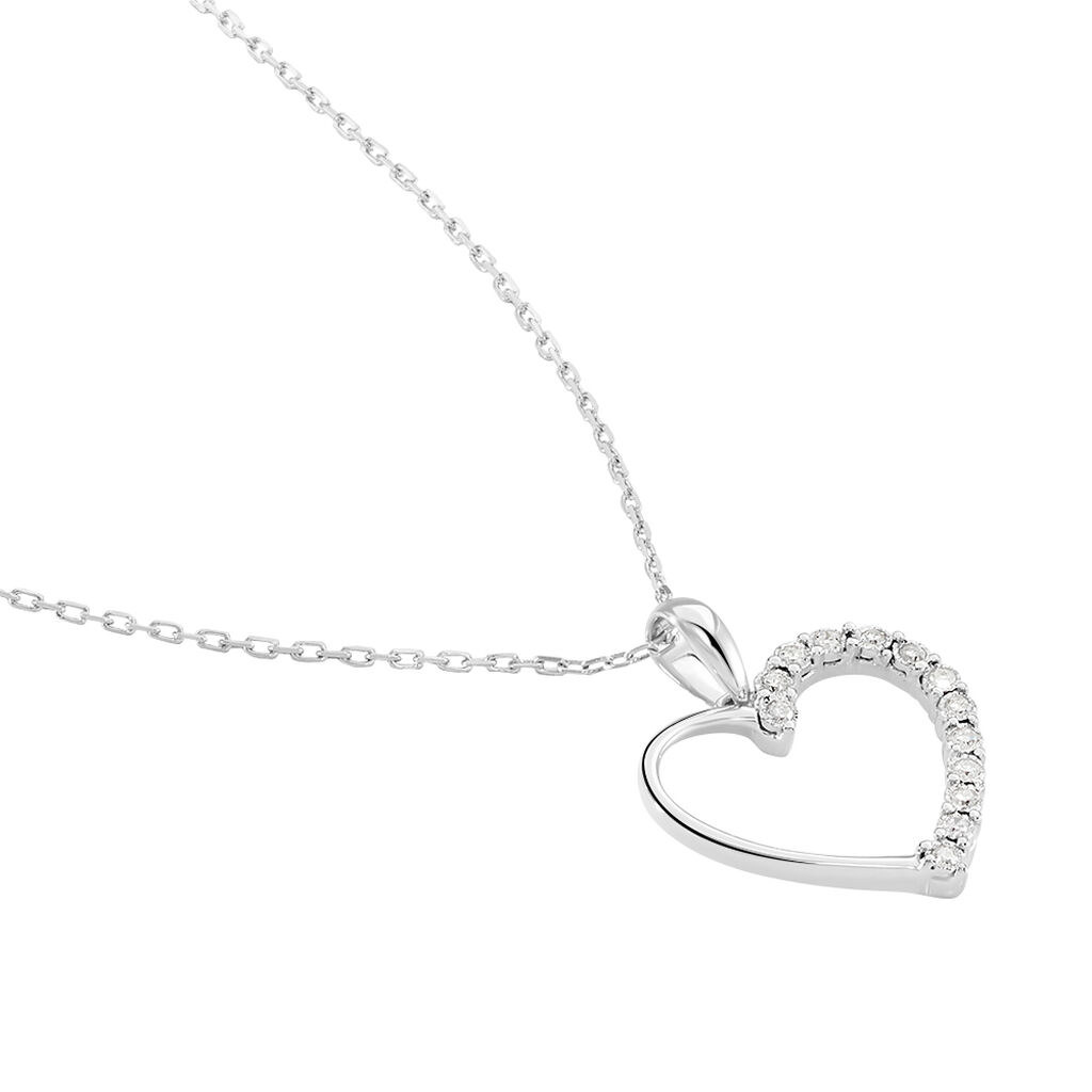 Collier Chlora Or Blanc Diamant - Colliers Femme | Histoire d’Or