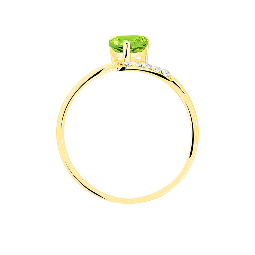 Bague Eva Or Jaune Péridot Et Diamant - Bagues solitaires Femme | Histoire d’Or