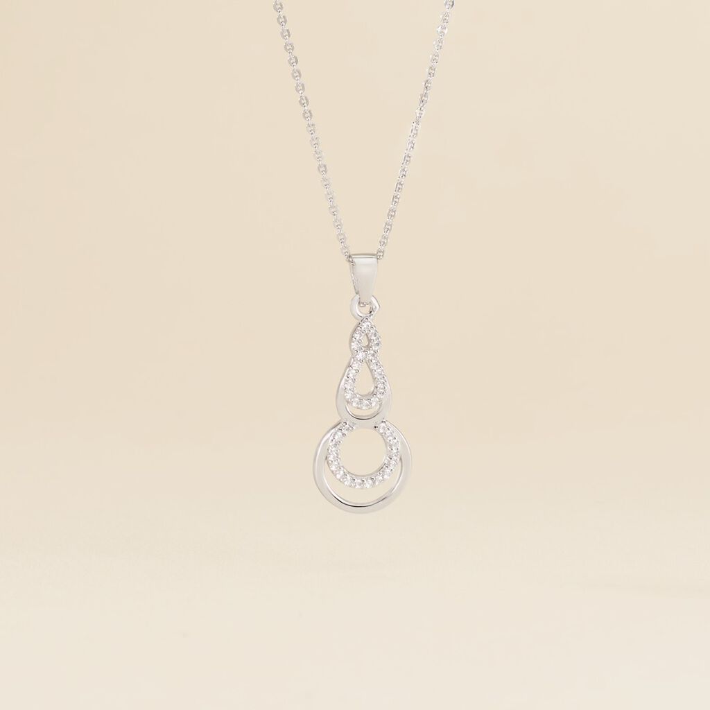 Collier Greta Argent Blanc - Colliers fantaisie Femme | Histoire d’Or