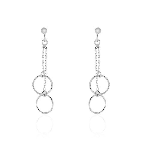 Boucles D'oreilles Pendantes Noemia Argent Blanc - Boucles d'oreilles fantaisie Femme | Histoire d’Or