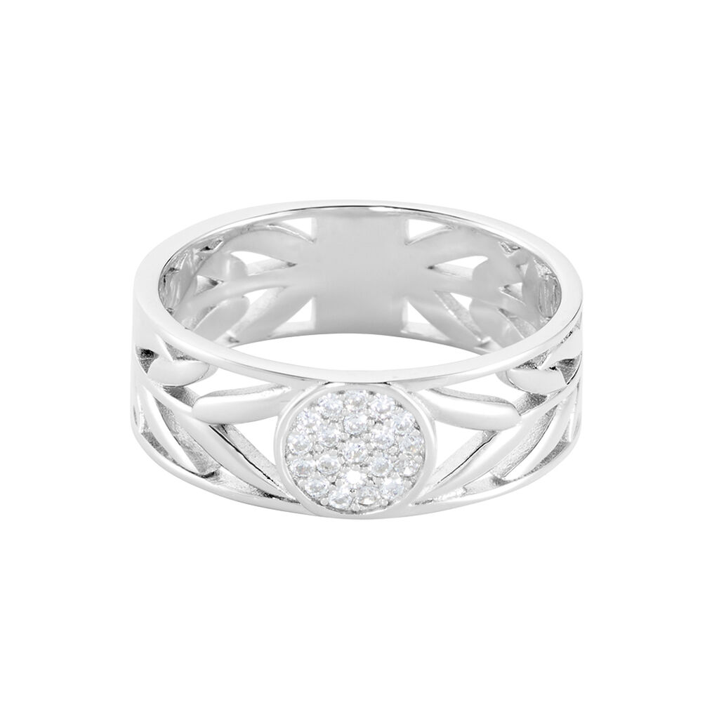 Bague Appius Argent Blanc Oxyde De Zirconium - Bagues avec pierre Femme | Histoire d&rsquo;Or