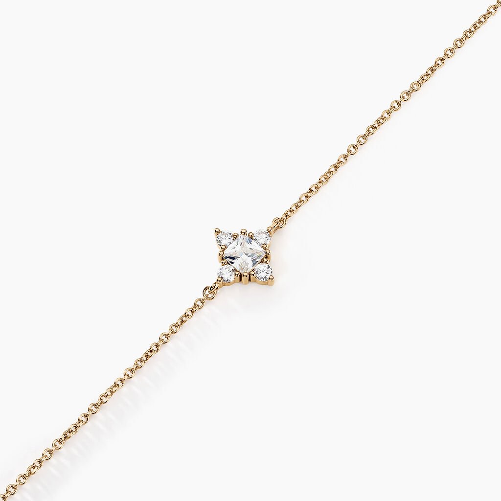 Bracelet Doline Plaqué Or Doré Oxyde De Zirconium - Bracelets Femme | Histoire d’Or