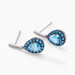 Boucles D'oreilles Puces Kenzi Or Blanc Topaze Oxyde De Zirconium - Clous d'oreilles Femme | Histoire d’Or