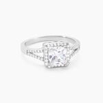 Bague Solitaire Wilona Argent Blanc Oxyde De Zirconium - Bagues solitaires Femme | Histoire d&rsquo;Or