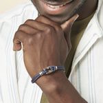 Bracelet Mariska Acier Bicolore - Bracelets cordon Homme | Histoire d&rsquo;Or