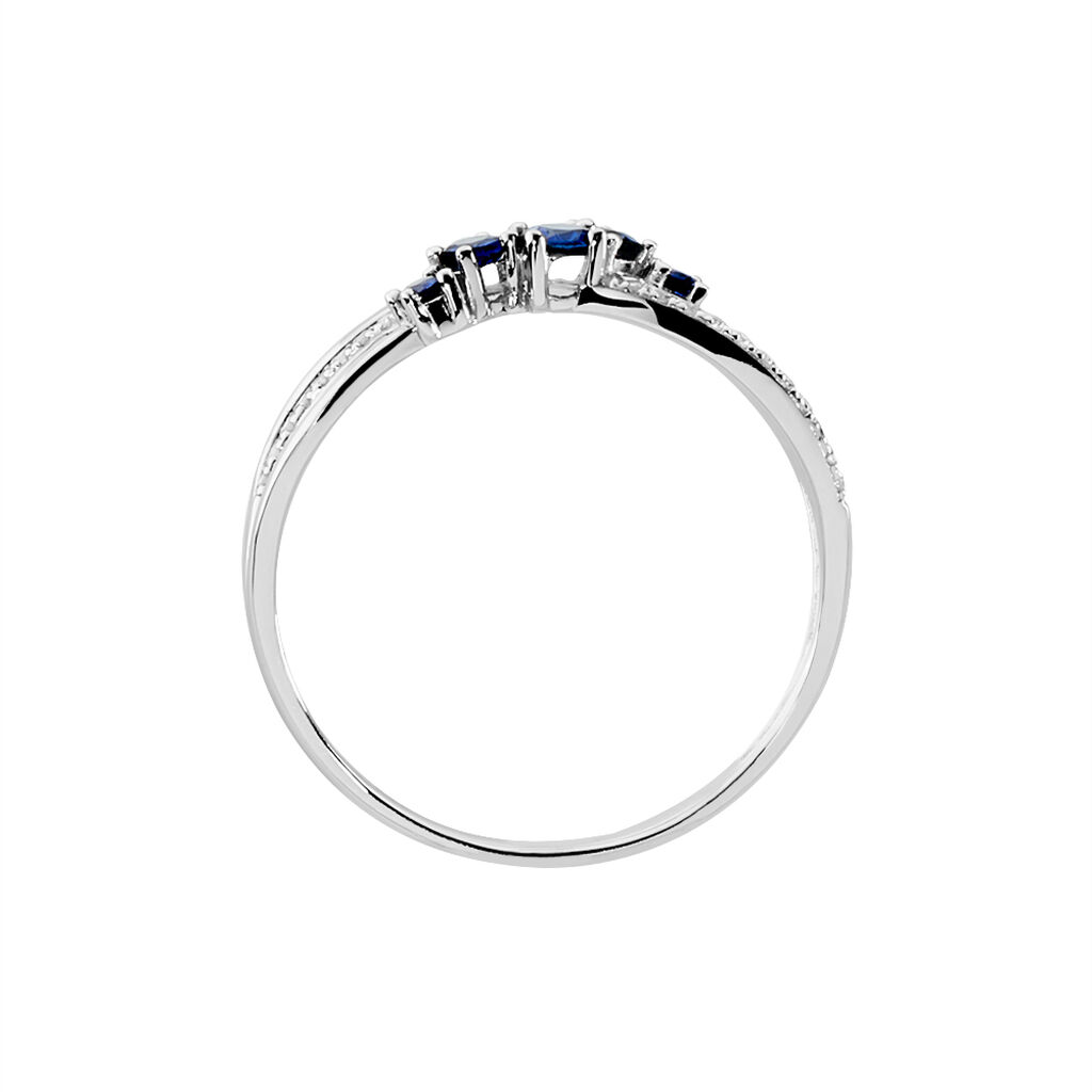 Bague Amarylis Or Blanc Saphir Diamant - Bagues avec pierre Femme | Histoire d’Or