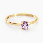 Bague Lily Or Jaune Amethyste - Bagues solitaires Femme | Histoire d&rsquo;Or