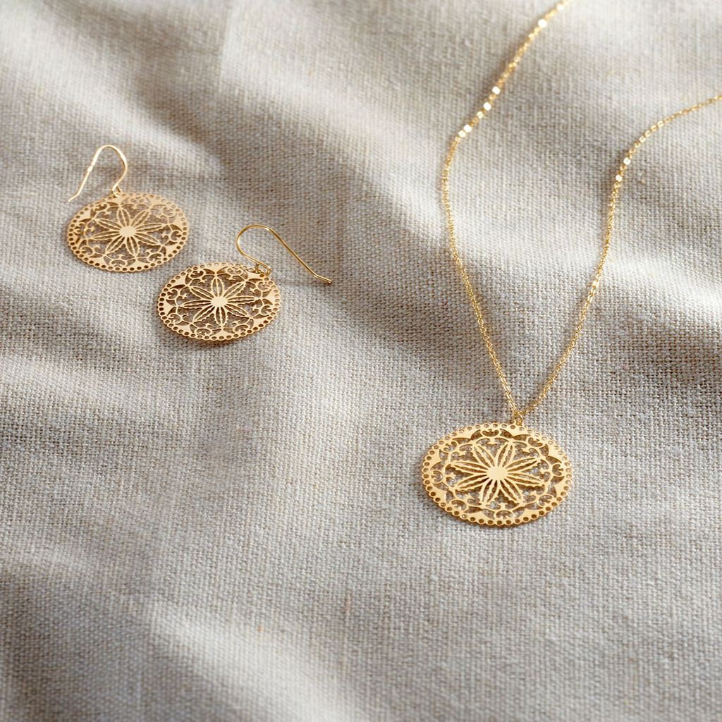 MARGHERITA Damen Collier Gold 375 (9 Karat) Blume - Bijoux sans pierre Femme | Histoire d&rsquo;Or