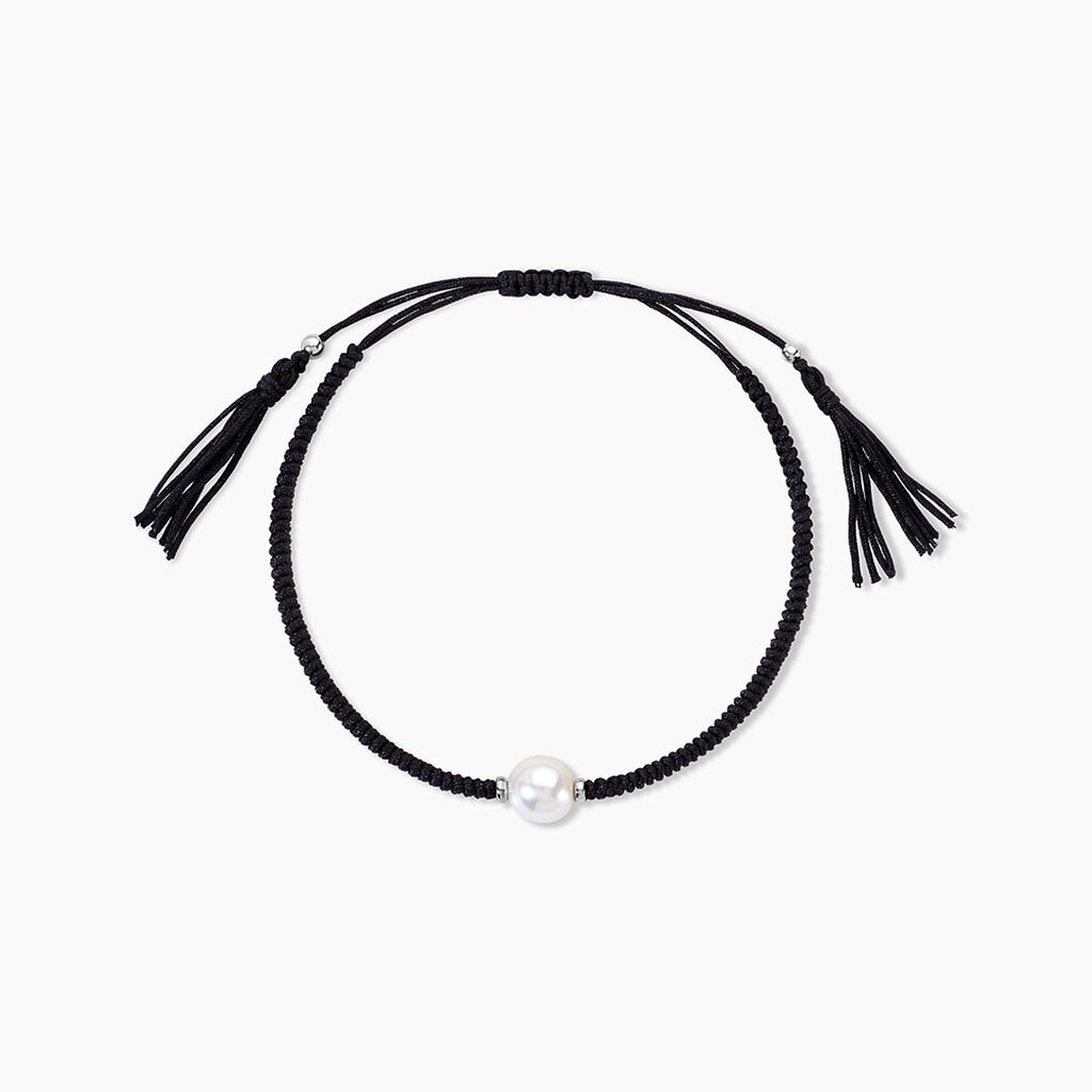Bracelet Melaine Argent Blanc Perle De Culture - Bracelets cordon Femme | Histoire d&rsquo;Or