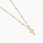 Collier Krystle Argent Dor&eacute; A L'Or 750/1000 - Bijoux sans pierre Femme | Histoire d&rsquo;Or