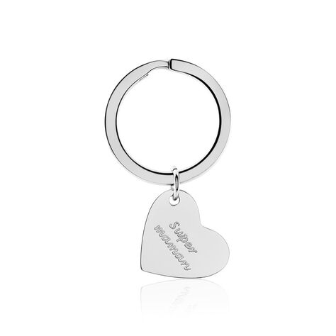 Porte Clefs Alambrima Acier Blanc - Bijoux Forme Femme | Histoire d&rsquo;Or