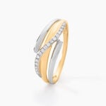 Bague Bodil Or Bicolore Diamant - Bagues avec pierre Femme | Histoire d&rsquo;Or