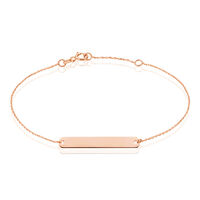 Bracelet Barrette Gravable Or Rose