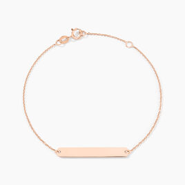 Bracelet Barrette Gravable Or Rose - Bracelets Naissance Femme | Histoire d’Or