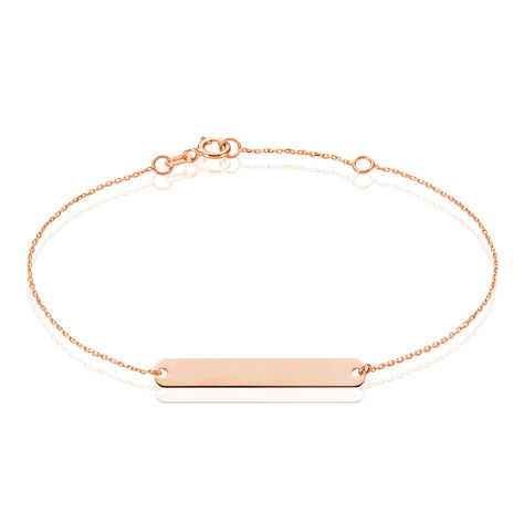Bracelet Barrette Gravable Or Rose - Bracelets Naissance Femme | Histoire d’Or