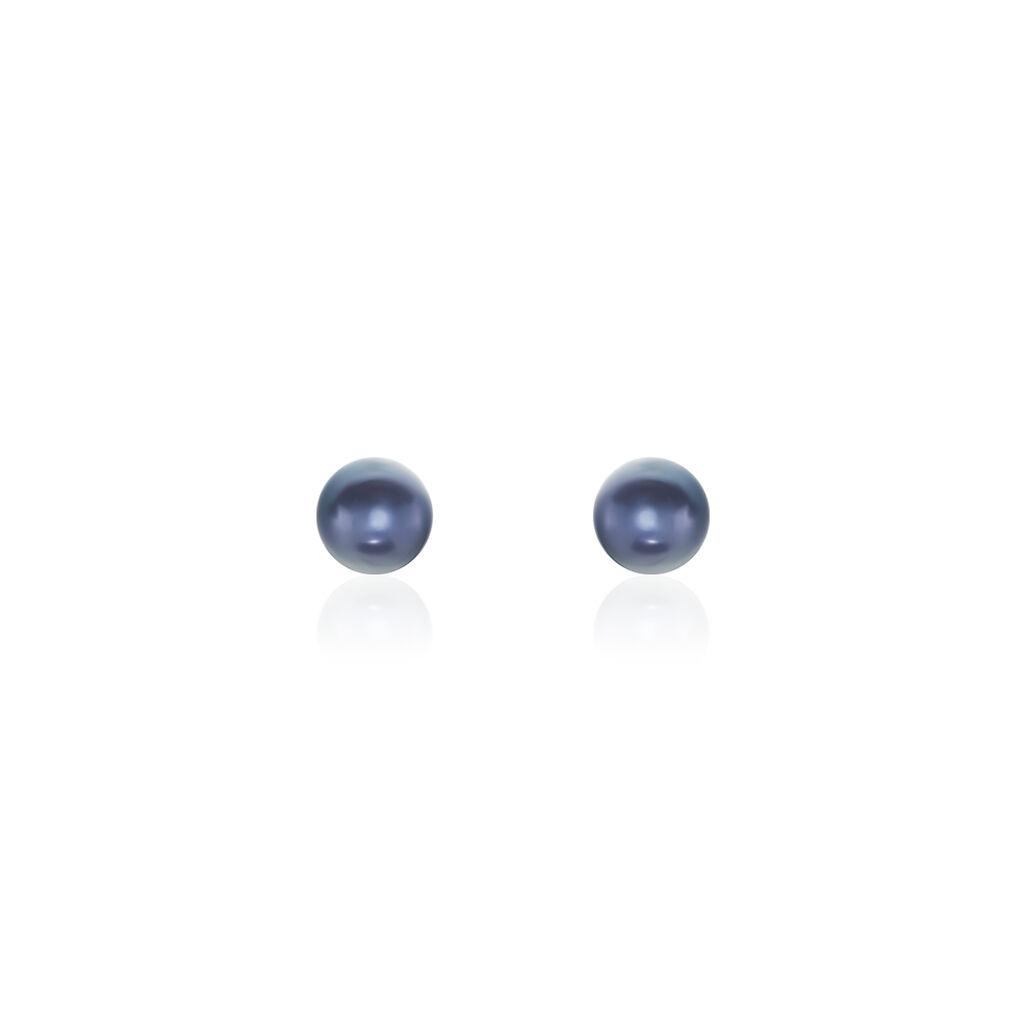 Boucles D'oreilles Puces Micaelle Teintees Or Jaune Perle De Culture - Clous d'oreilles Femme | Histoire d’Or