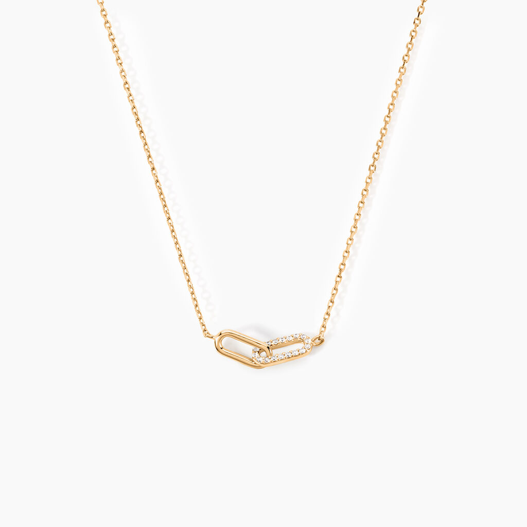 Collier Lueur Plaqu&eacute; Or Jaune Oxyde De Zirconium - Colliers Femme | Histoire d&rsquo;Or