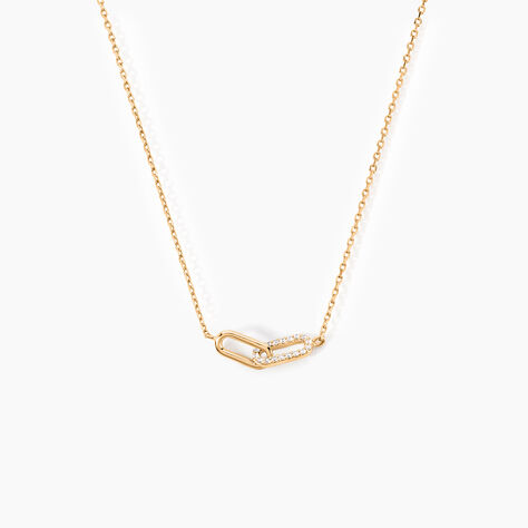 Collier Lueur Plaqu&eacute; Or Jaune Oxyde De Zirconium - Colliers fantaisie Femme | Histoire d&rsquo;Or