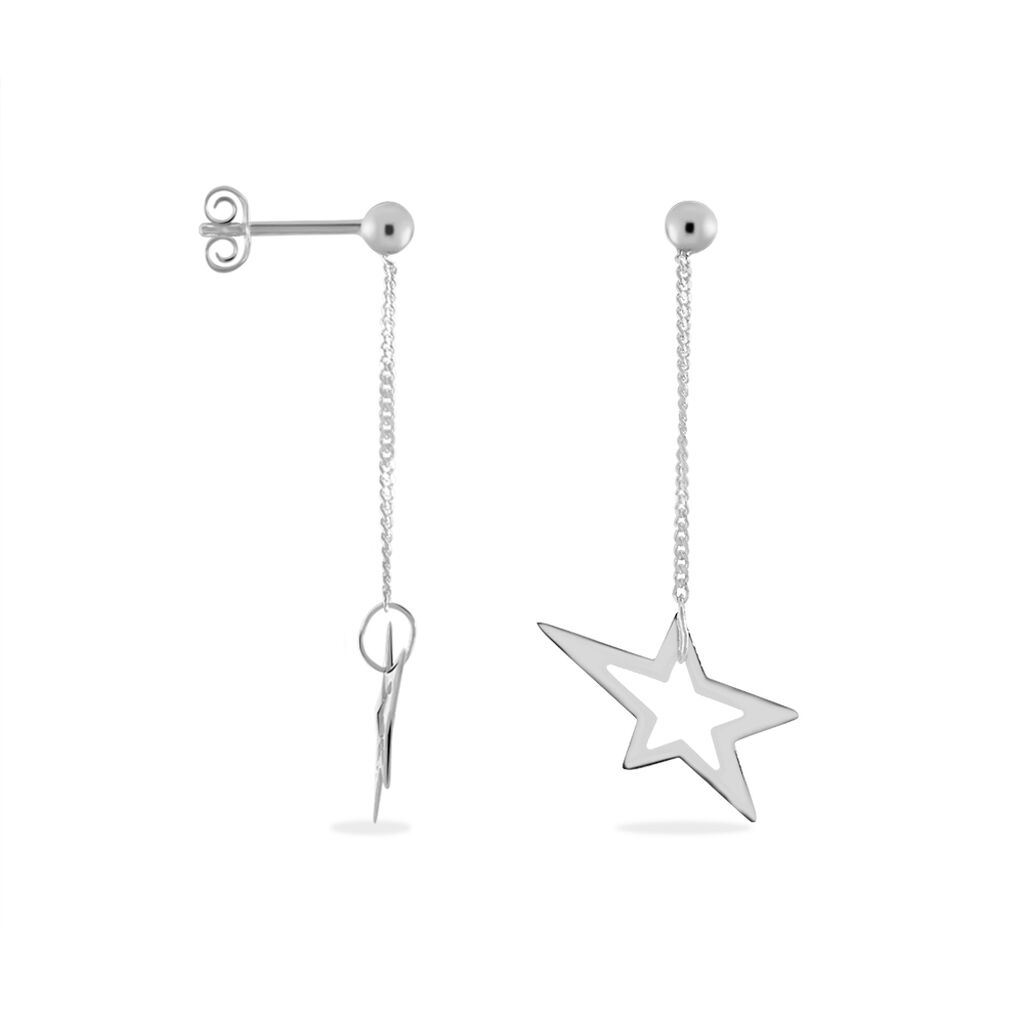 Boucles D'oreilles Pendantes Eloisa Argent Blanc - Boucles d'oreilles fantaisie Femme | Histoire d’Or