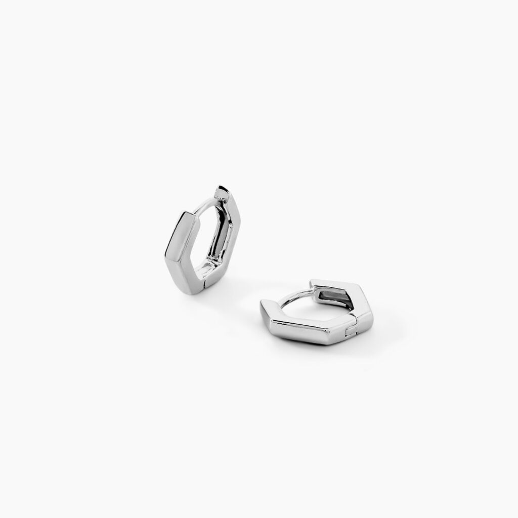 Cr&eacute;oles Argent Blanc Agnese - Boucles d'oreilles cr&eacute;oles Femme | Histoire d&rsquo;Or