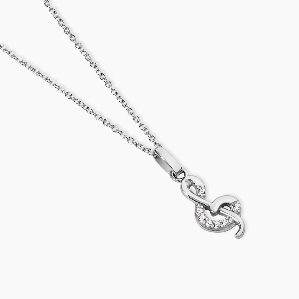 Pendentif Amelot Argent Blanc Oxyde De Zirconium - Pendentifs Femme | Histoire d&rsquo;Or