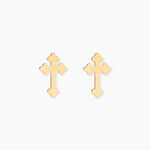 Boucles D'Oreilles Puces Lavonne Or Jaune - Clous d'oreilles Unisex | Histoire d&rsquo;Or