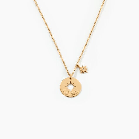 Collier Edythe Plaqué Or Jaune Oxyde De Zirconium - Colliers Femme | Histoire d’Or