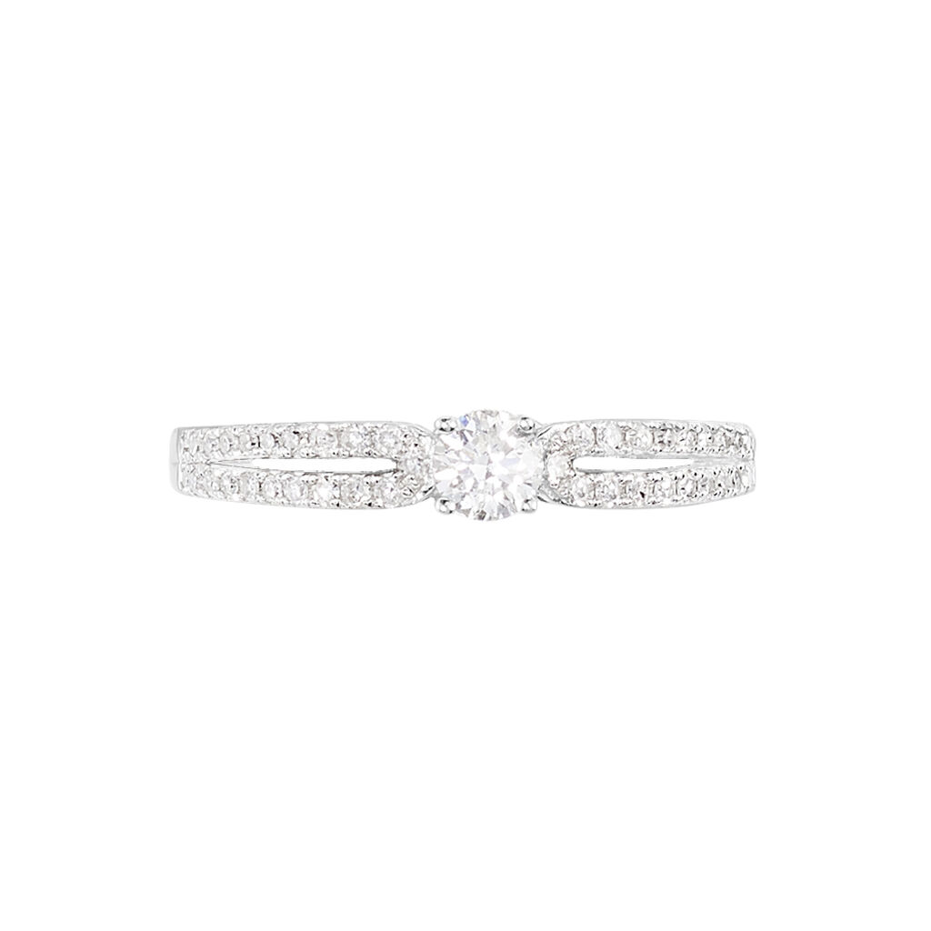 Bague Solitaire Katalina Or Blanc Diamant - Bagues solitaires Femme | Histoire d&rsquo;Or