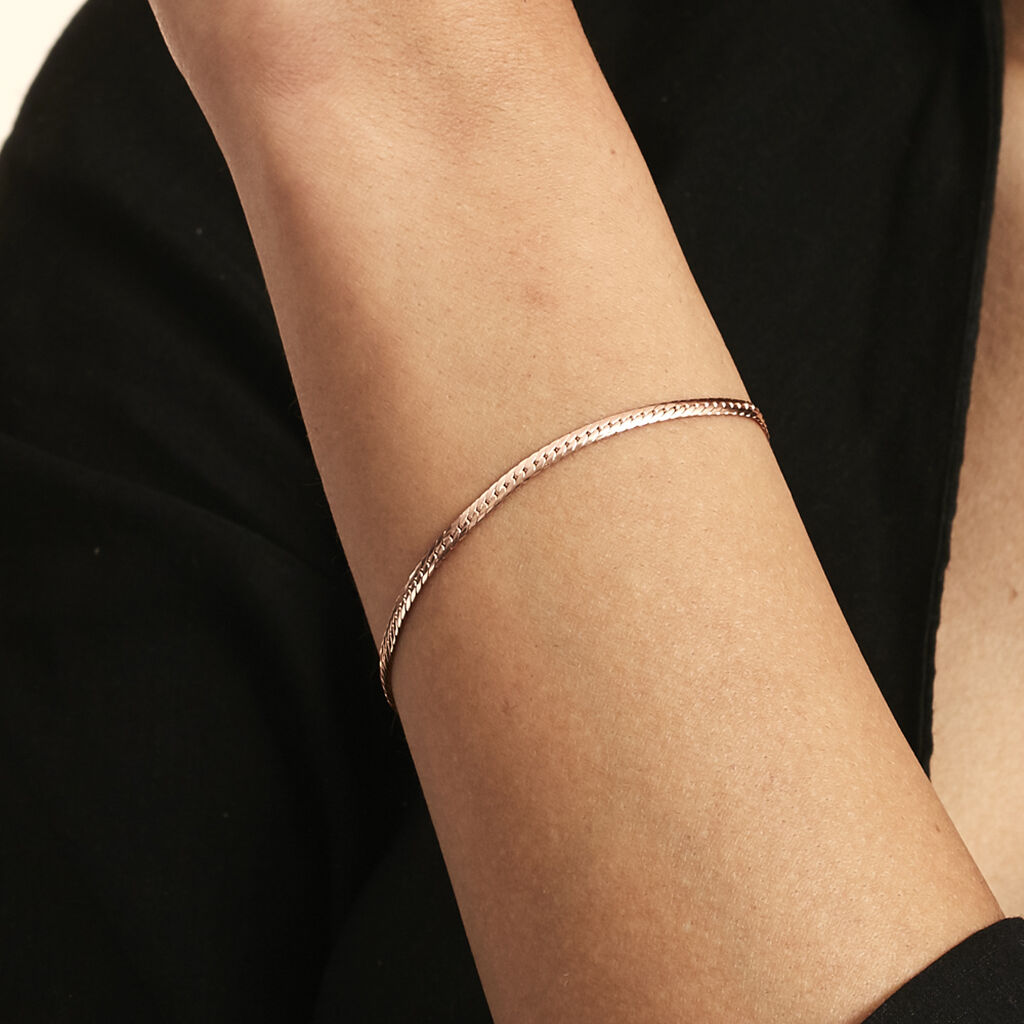 Bracelet Izel Maille Anglaise Or Rose - Bracelets chaîne Femme | Histoire d’Or