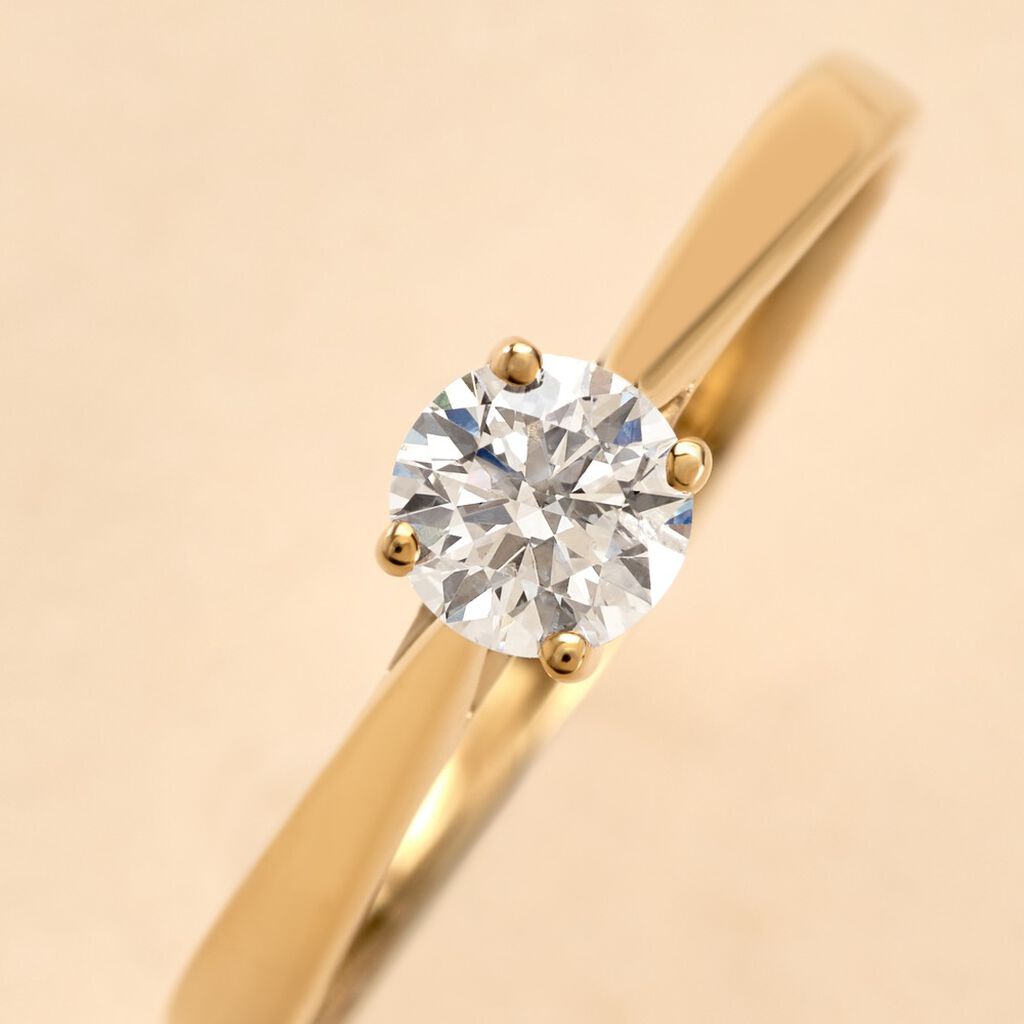 Bague Solitaire One Or Jaune Diamant - Bagues solitaires Femme | Histoire d&rsquo;Or