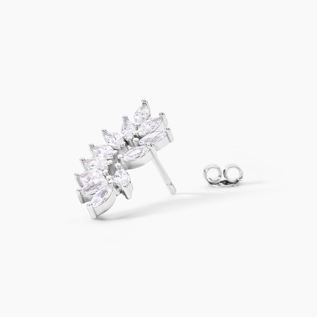 Boucles D'Oreilles Puces Tapis Rouge Argent Blanc Oxyde De Zirconium - Boucles d'oreilles fantaisie Femme | Histoire d&rsquo;Or