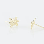 Boucles D'oreilles Puces Almahae Tortue Or Jaune - Clous d'oreilles Femme | Histoire d&rsquo;Or