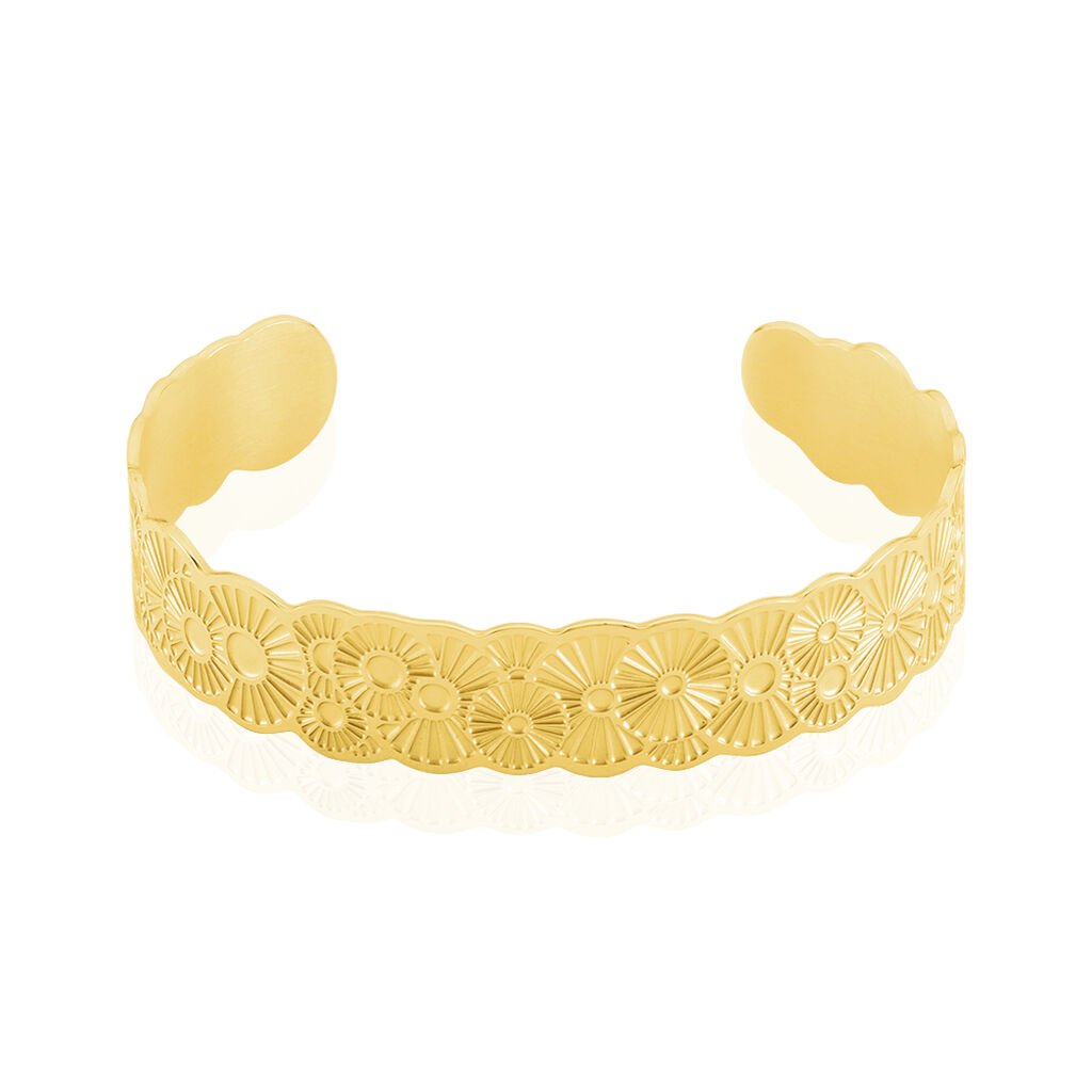 Bracelet Jonc Imagine Florette Acier Jaune - Bracelets joncs Femme | Histoire d&rsquo;Or
