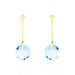 Boucles D'oreilles Pendantes Ludmille Or Jaune Topaze - Boucles d'oreilles pendantes Femme | Histoire d’Or