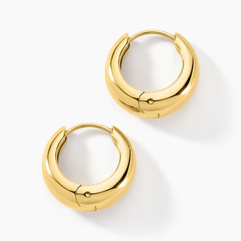 Cr&eacute;oles Venezia Acier Jaune - Boucles d'oreilles cr&eacute;oles Femme | Histoire d&rsquo;Or