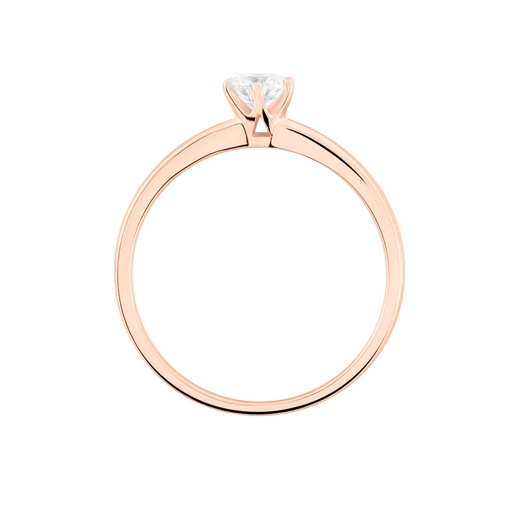 Bague Solitaire Natalia Or Rose Diamant - Bagues solitaires Femme | Histoire d&rsquo;Or