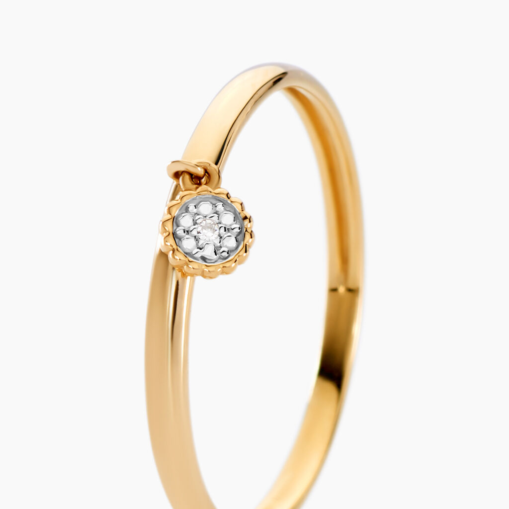 Bague Mon 1er Diamant Or Jaune Diamant - Bagues solitaires Femme | Histoire d’Or