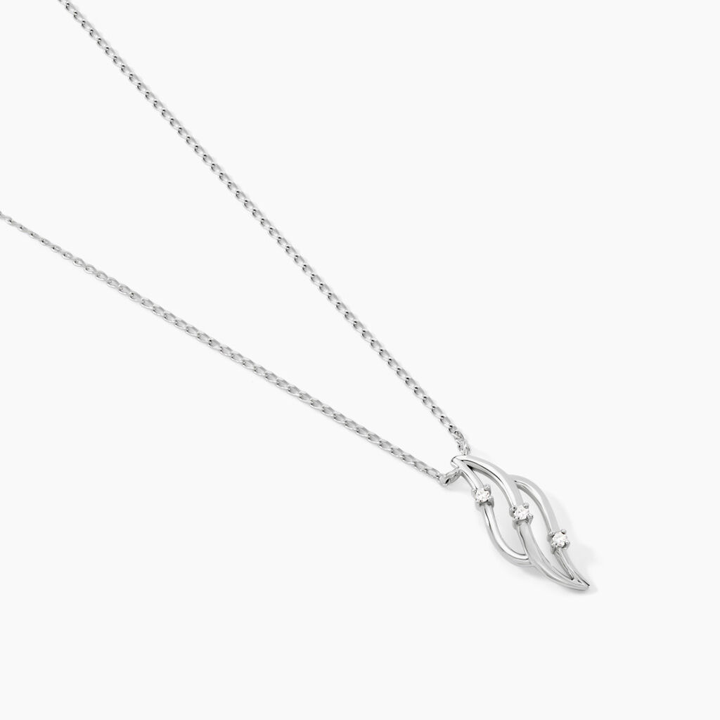 Collier Marnie Or Blanc Diamant - Colliers Femme | Histoire d&rsquo;Or