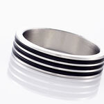 Bague Wallace Acier Blanc - Bagues fantaisie Homme | Histoire d&rsquo;Or