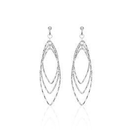 Boucles D'oreilles Pendantes Shiny Argent Blanc - Boucles d'oreilles fantaisie Femme | Histoire d’Or