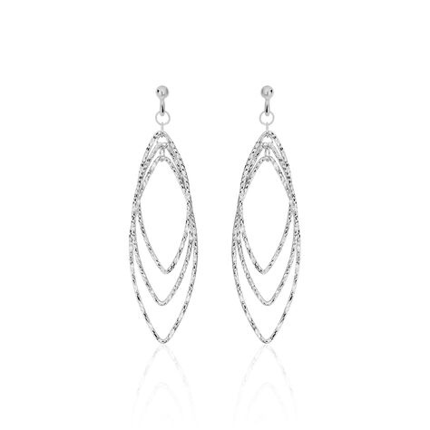 Boucles D'oreilles Pendantes Shiny Argent Blanc - Boucles d'oreilles fantaisie Femme | Histoire d’Or