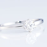 Bague Solitaire Natalia Pl Platine Blanc Diamant - Bagues solitaires Femme | Histoire d&rsquo;Or