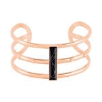 Bracelet Jonc Medina Acier Rose Pierre De Synthese - Bracelets joncs Femme | Histoire d&rsquo;Or