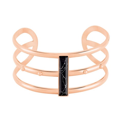 Bracelet Jonc Medina Acier Rose Pierre De Synthese - Bracelets joncs Femme | Histoire d&rsquo;Or